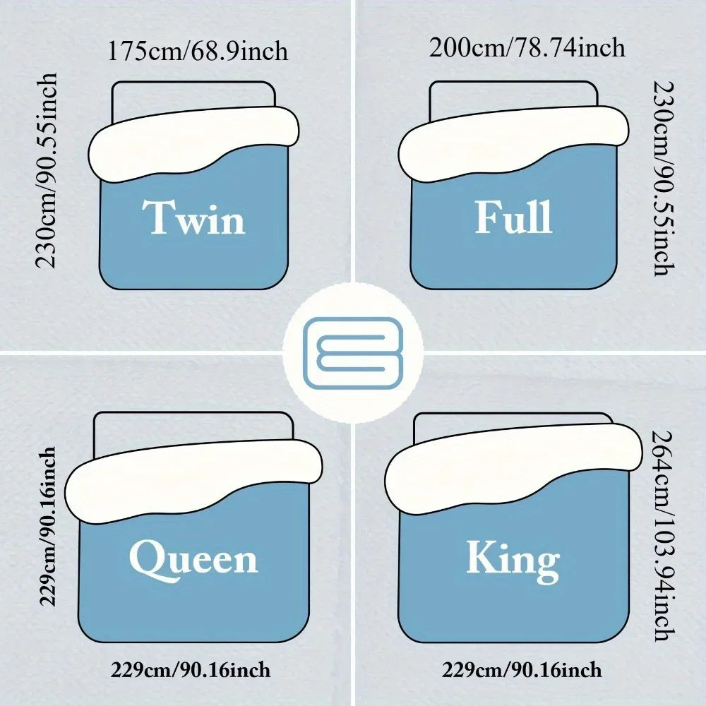 Quilt Set Lamb-Wool Bedding for Home and Dorm Uses