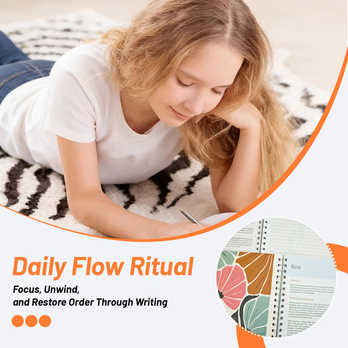 Bible Journal Spiral Bound Devotional For 52 Week Study