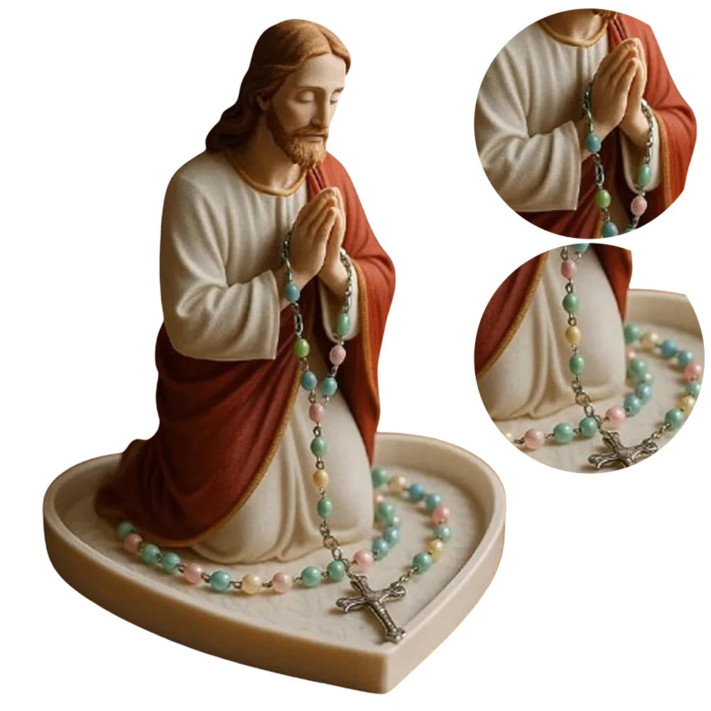 ALLOYSEED Virgin Mary Rosary Holder Statue Resin Catholic