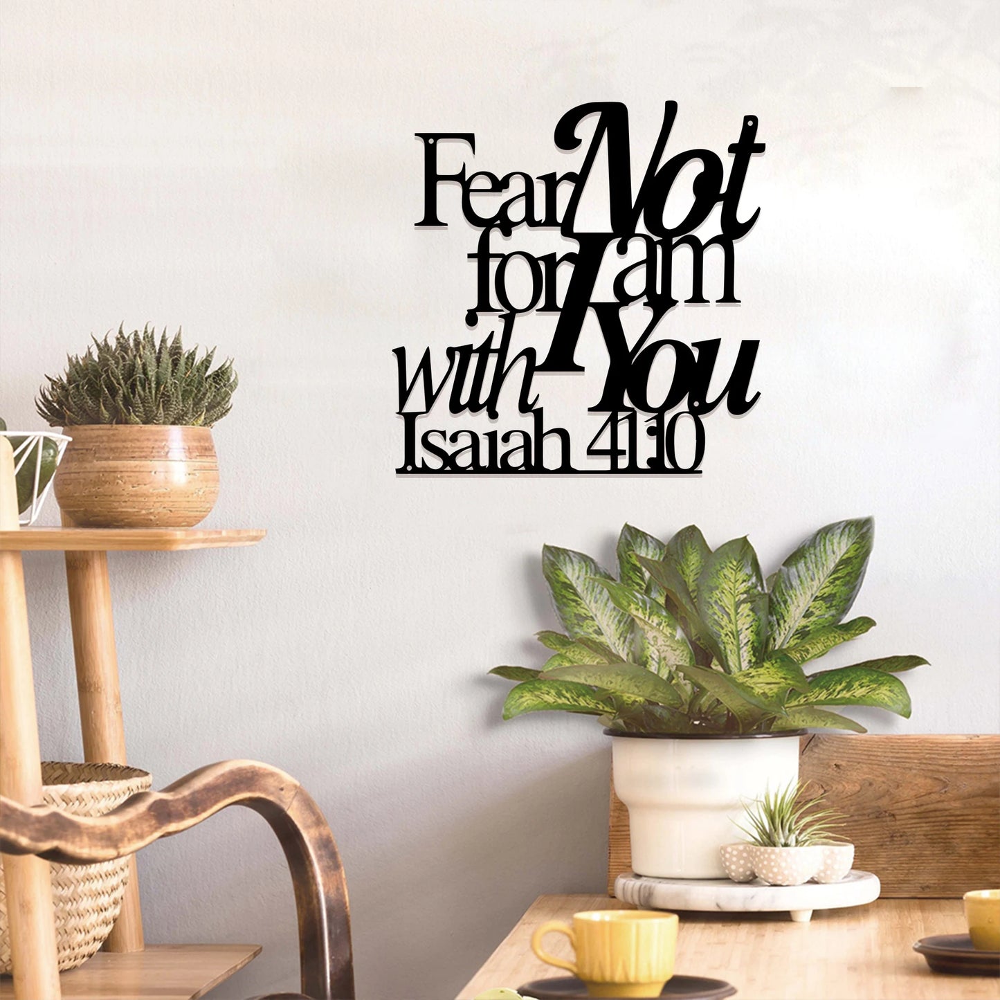 Metal Bible Verse Wall Art Isaiah 41:10 Iron Home Decor