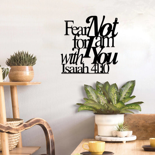Metal Bible Verse Wall Art Isaiah 41:10 Iron Home Decor