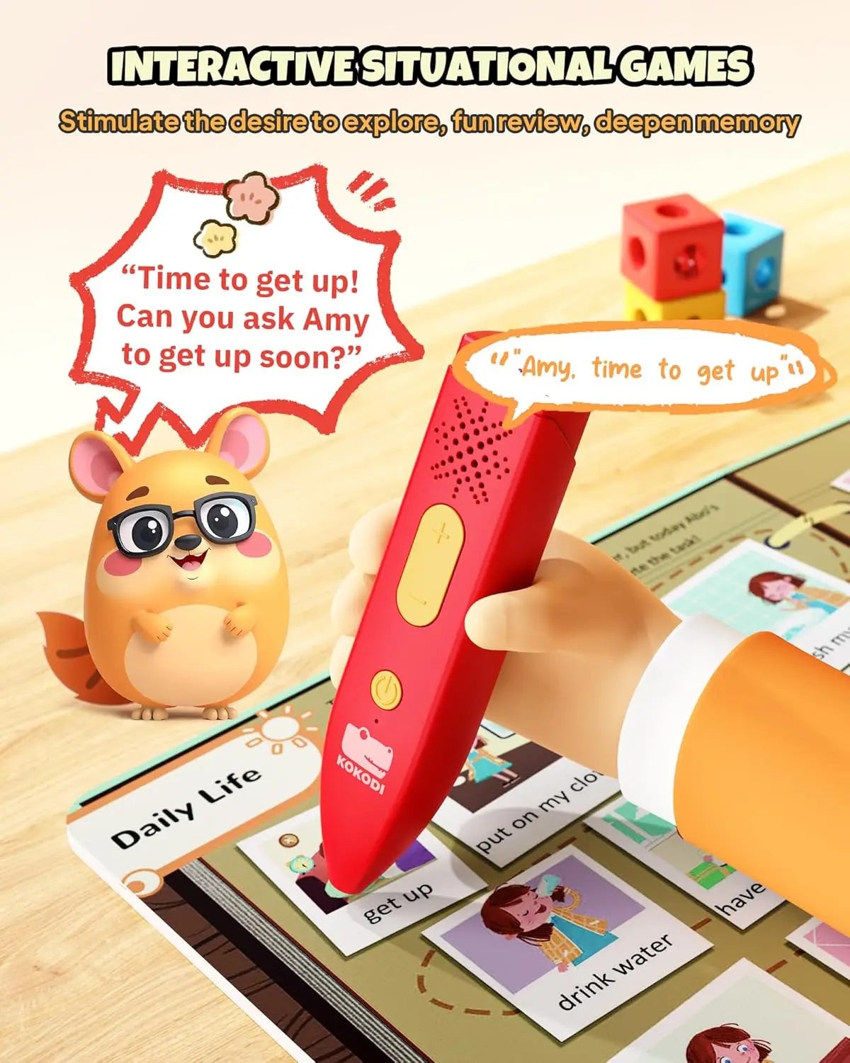 Talking Pen Book Set Interactive Audio Educational Toy For Kids