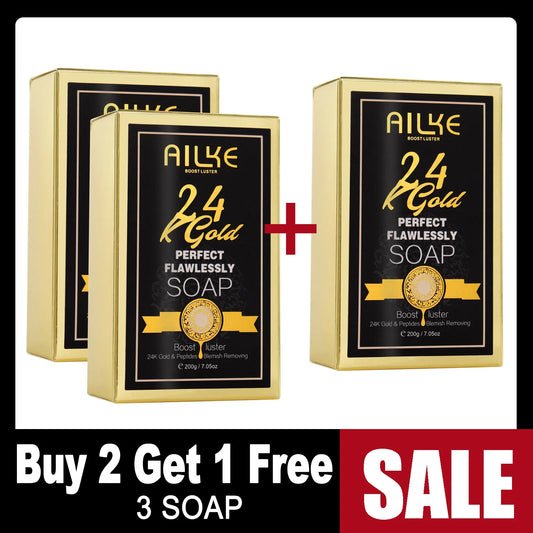 AILKE Soap 24K Gold Foil Whitening For Bright Even Skin