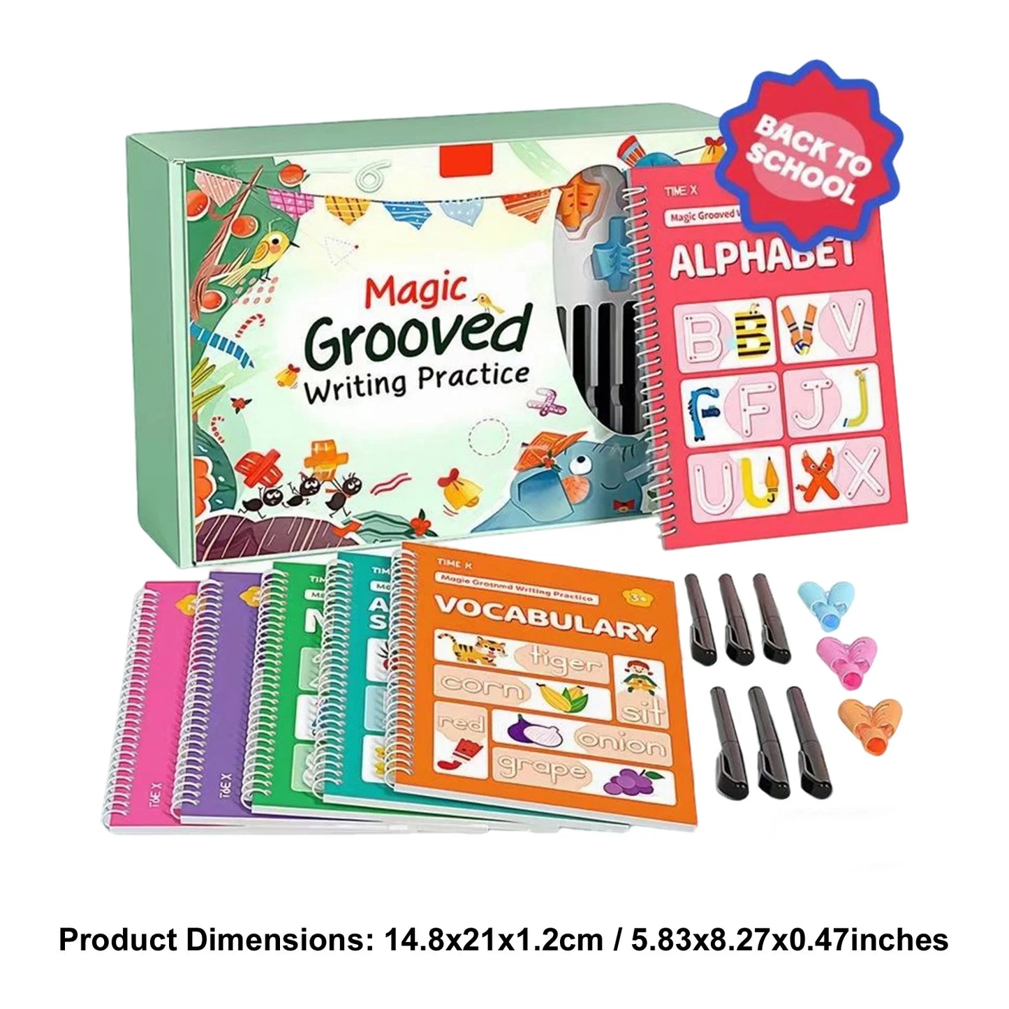 VAKIND Grooved Writing Practice Books for Preschoolers