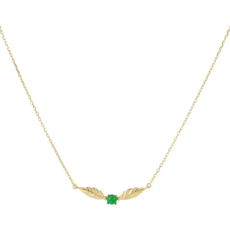 Necklace Angel Wings Sterling Silver Zircon Gemstone Inlaid Pendant