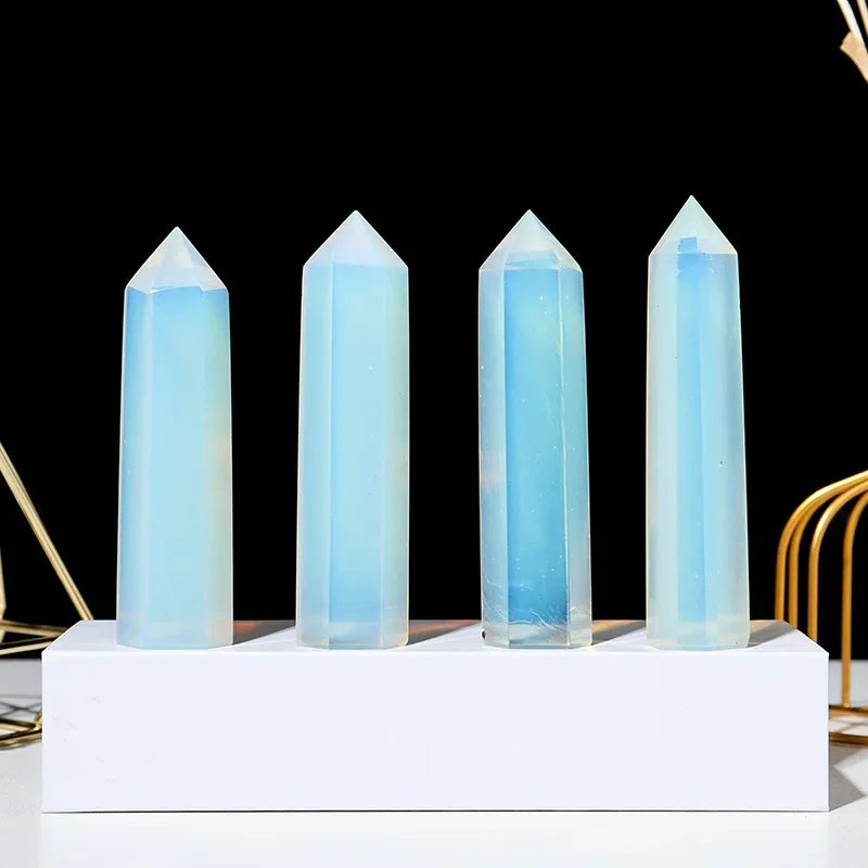 AierCrystal Stone Wand Rose Quartz Amethyst Point Decor
