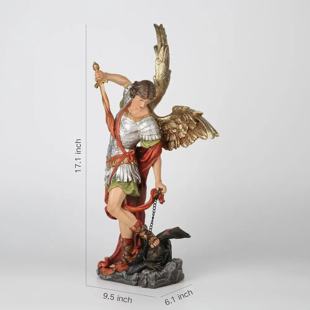 St Michael Archangel Statue Handcrafted Florentine Style Indoor Decor