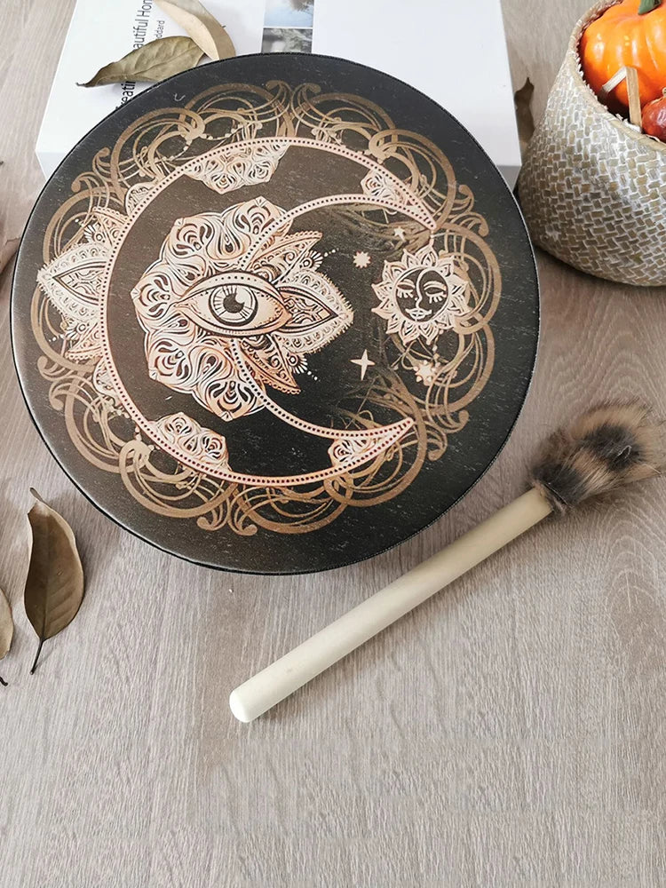 Shaman Drum Handmade Desktop Ornament for Meditation