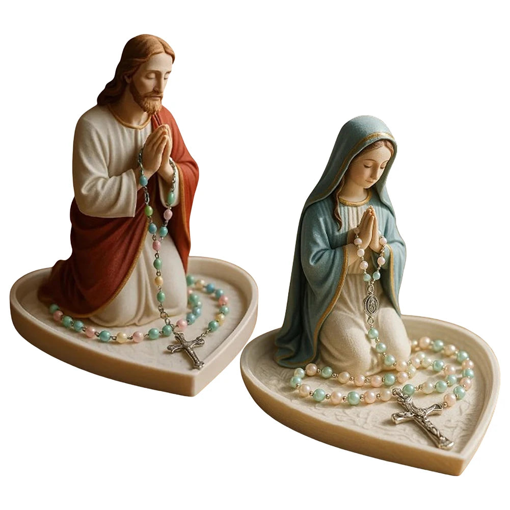 ALLOYSEED Virgin Mary Rosary Holder Statue Resin Catholic