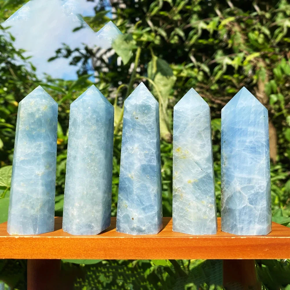 AierCrystal Stone Wand Rose Quartz Amethyst Point Decor