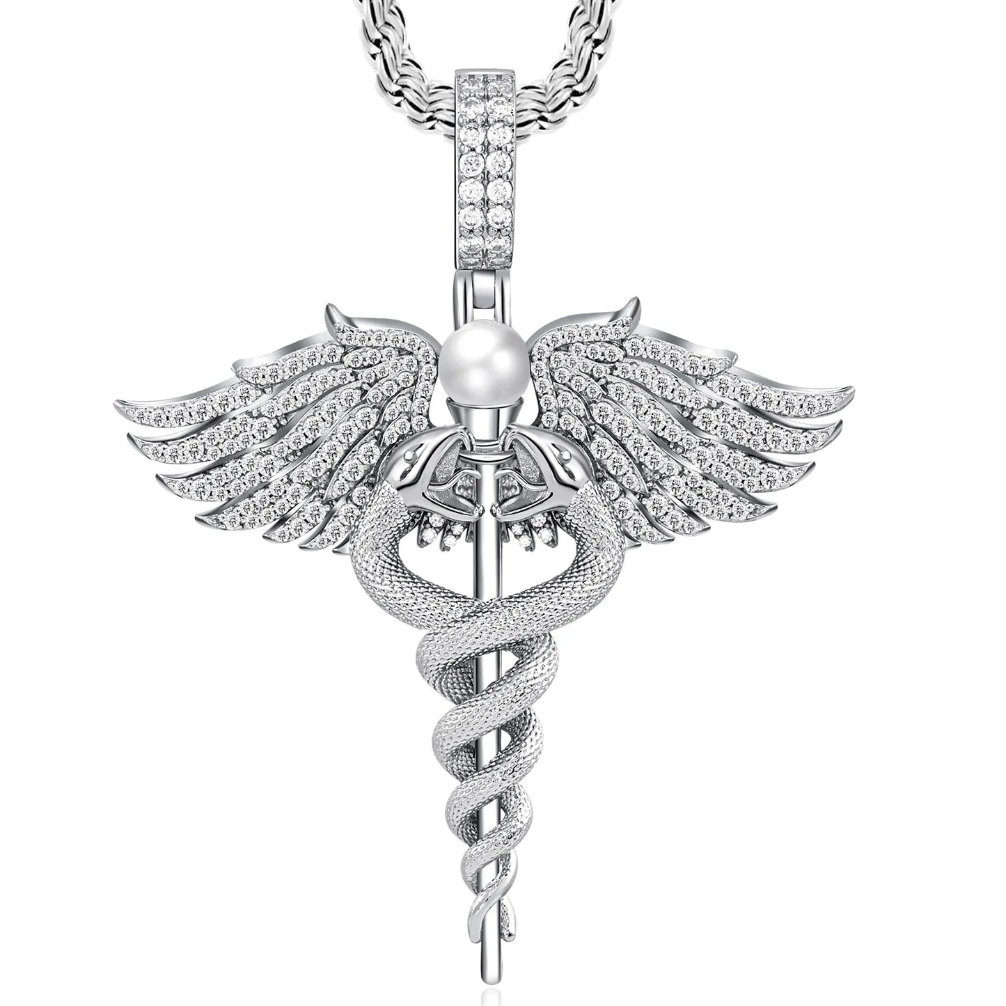 NONECN Necklace Angel Wings Pendant Jewelry For Daily Wear