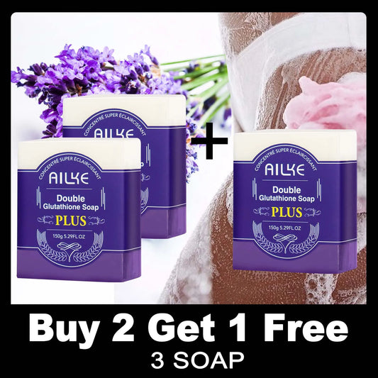 AILKE Soap With Double Glutathione Whitening Lavender Scent