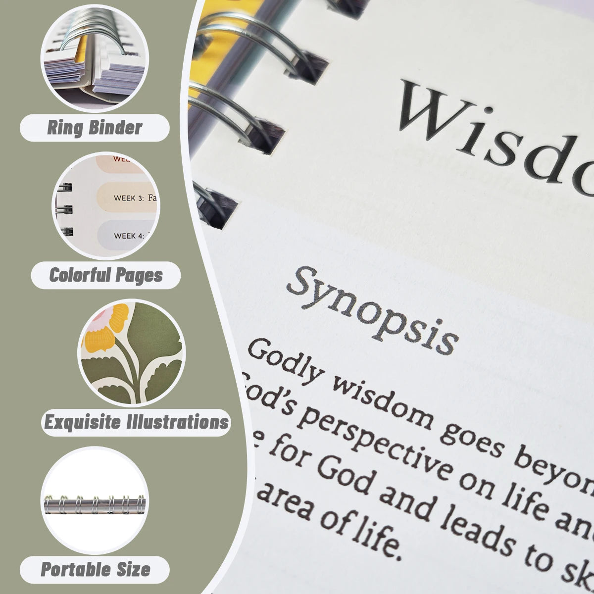 Bible Journal Spiral Bound Devotional For 52 Week Study