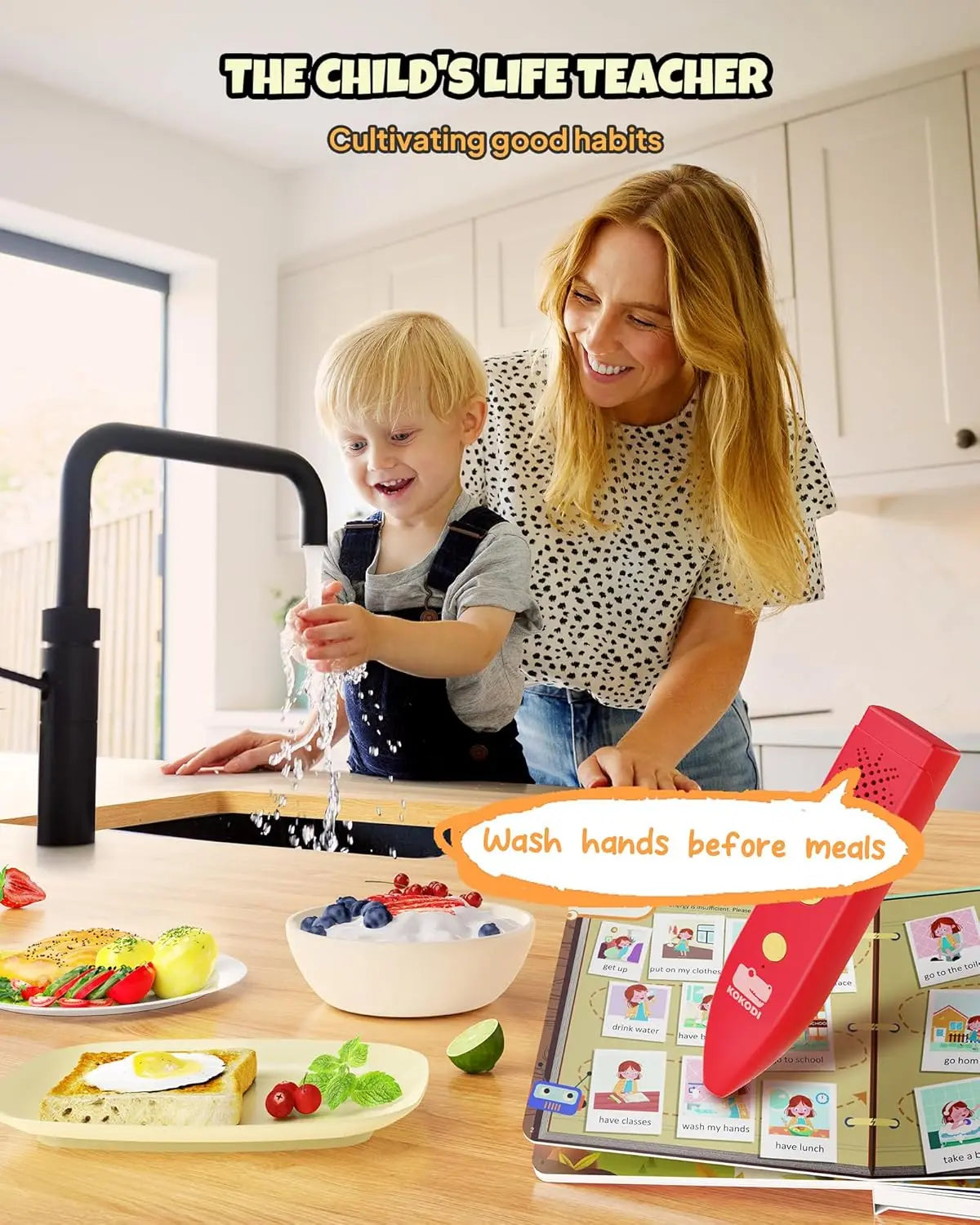 Talking Pen Book Set Interactive Audio Educational Toy For Kids