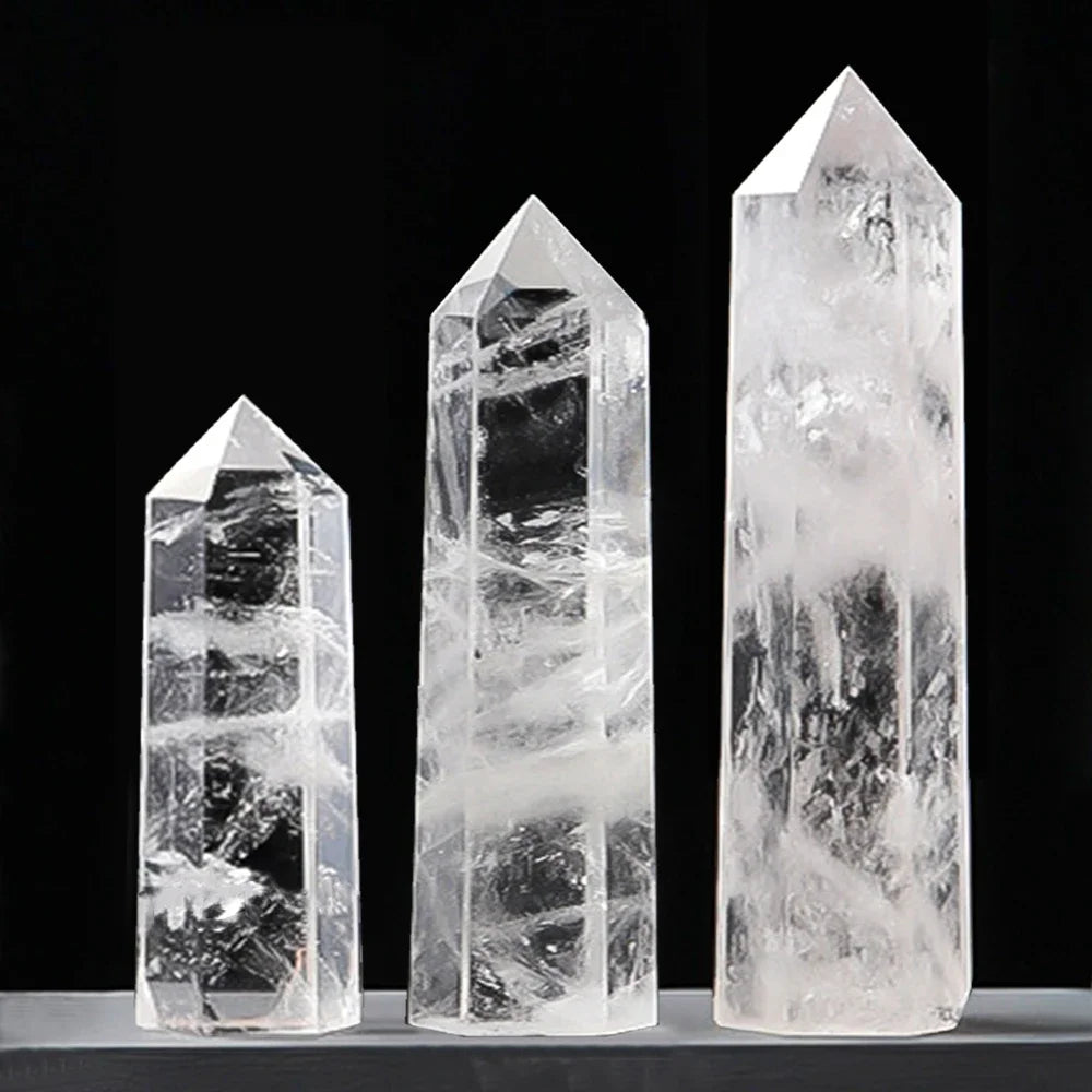 AierCrystal Stone Wand Rose Quartz Amethyst Point Decor