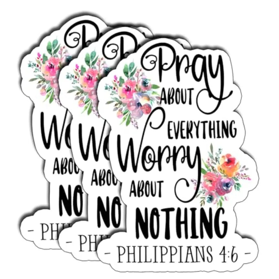 Sticker Set Pray About Everything Worry About Nothing