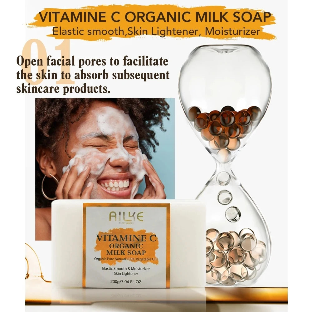 Milk Soap Bar Vitamin C Whitening For Face And Body