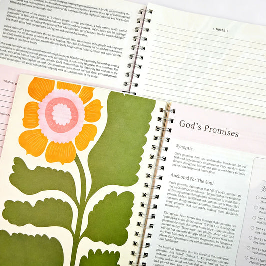 Bible Journal Spiral Bound Devotional For 52 Week Study