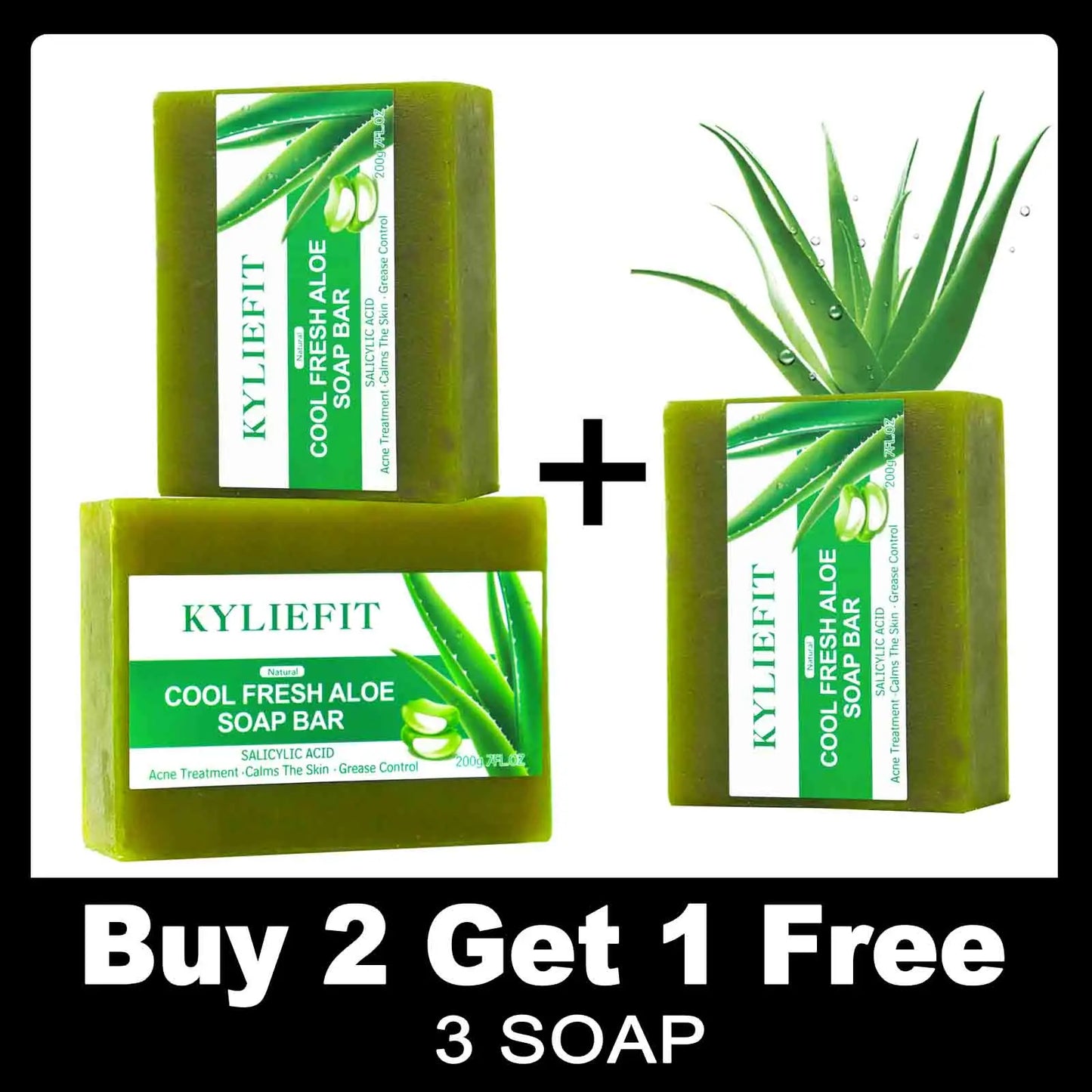 AILKE Aloe Vera Soap Bar, Brightening For All Skin Types
