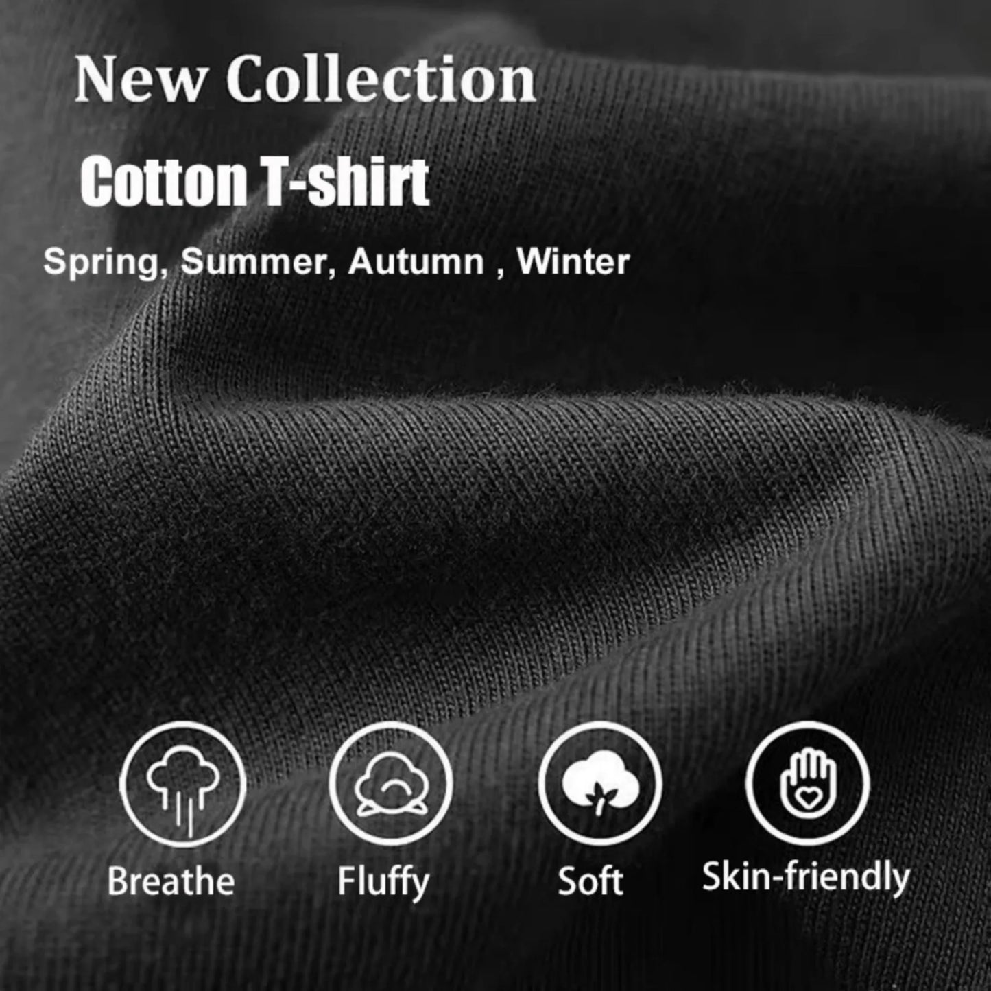 Men's Casual T-Shirt With Praying Hands Cross Print Cotton
