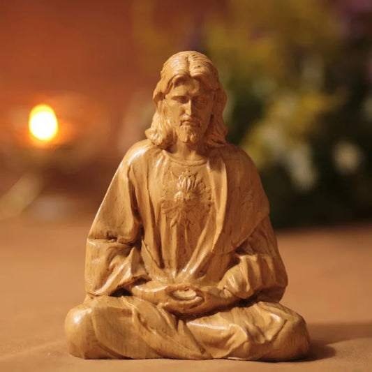 Statue Jesus Christ Contemplation Catholic Home Decor