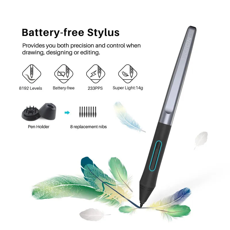 HUION Graphics Tablet With 8192 Pressure Sensitivity Stylus