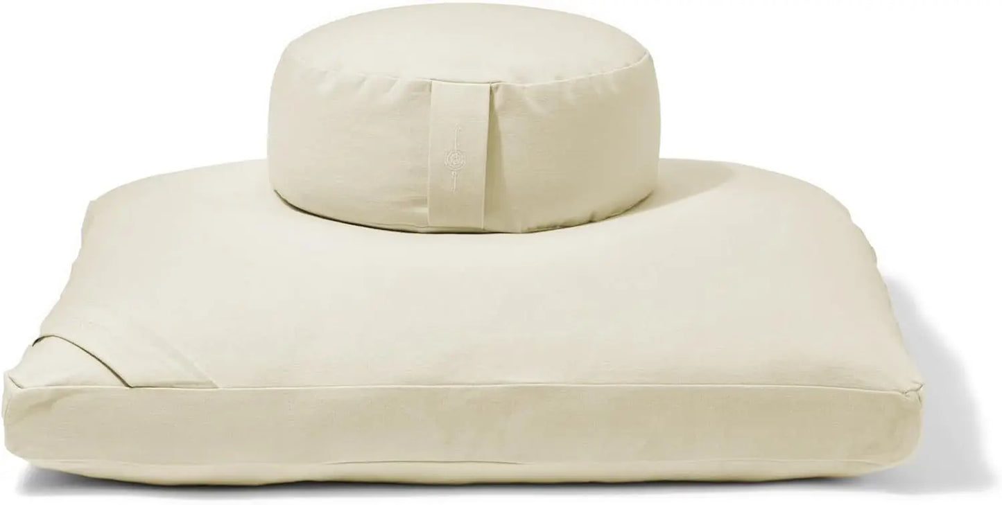 YTYIN Meditation Cushion Zafu Organic Buckwheat Filled