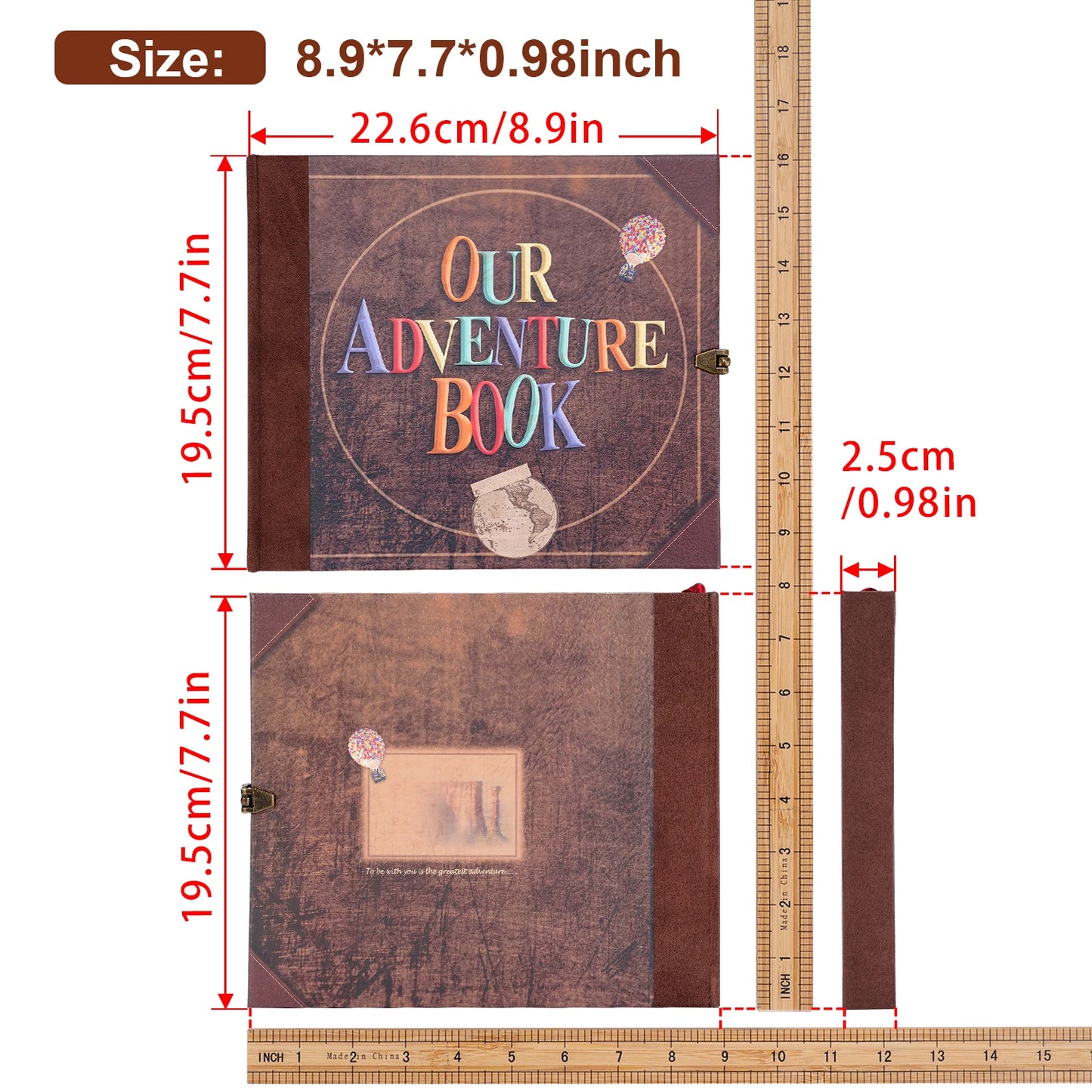 Scrapbook Album Vintage Balloon Text Theme Journal