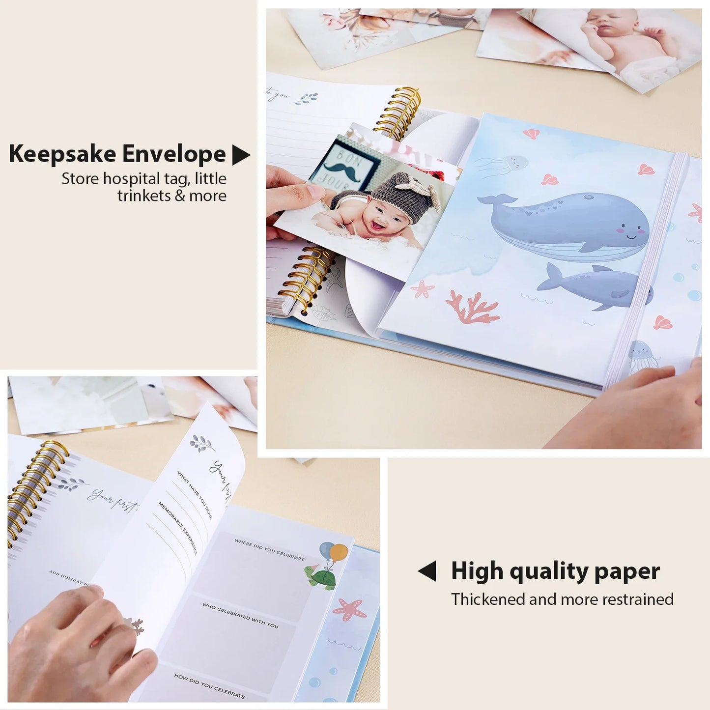 Baby Memory Book Animal Theme Keepsake Journal For Baby Growth