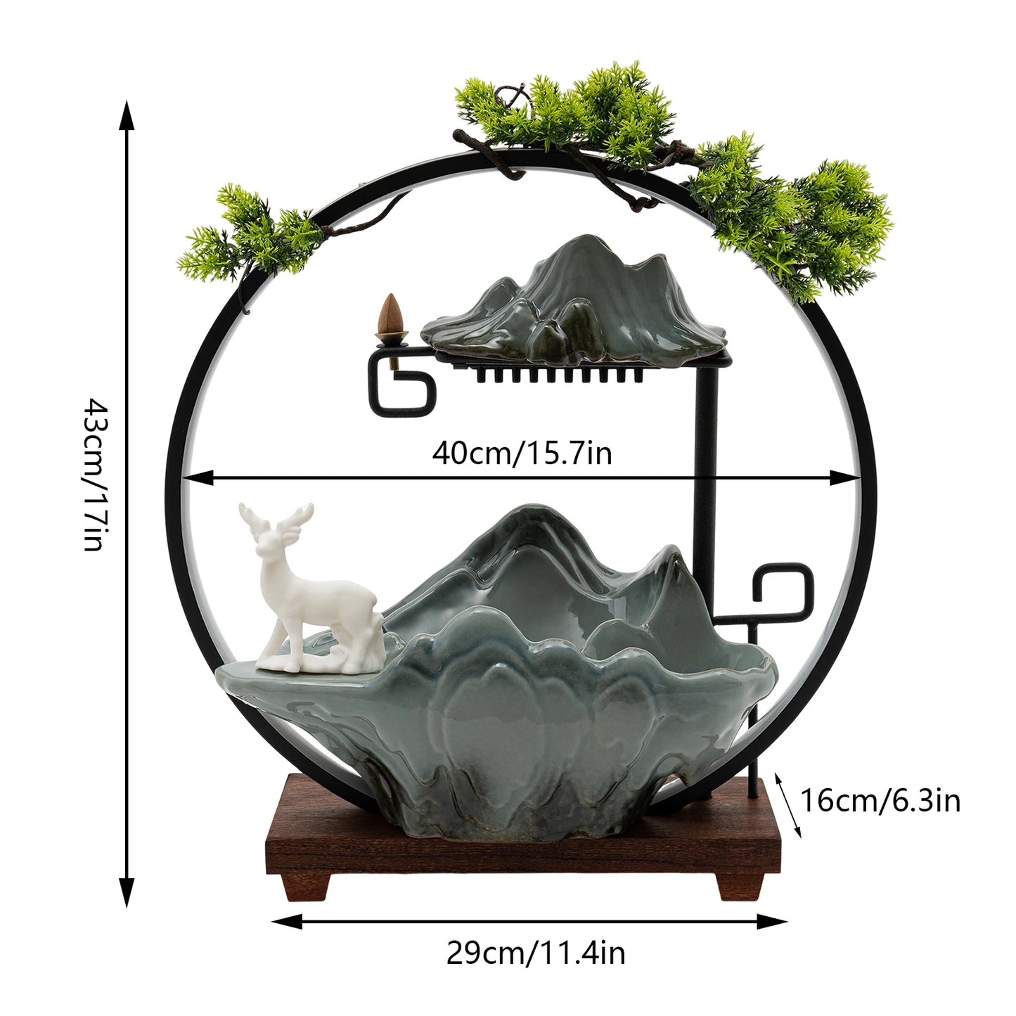 Hign-concerned Tabletop Fountain LED Lights Indoor Rockery