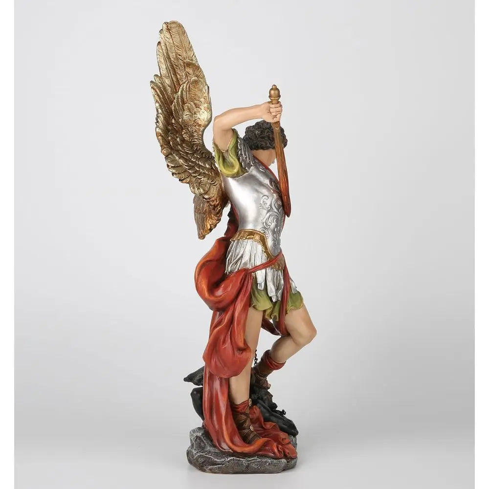 St Michael Archangel Statue Handcrafted Florentine Style Indoor Decor