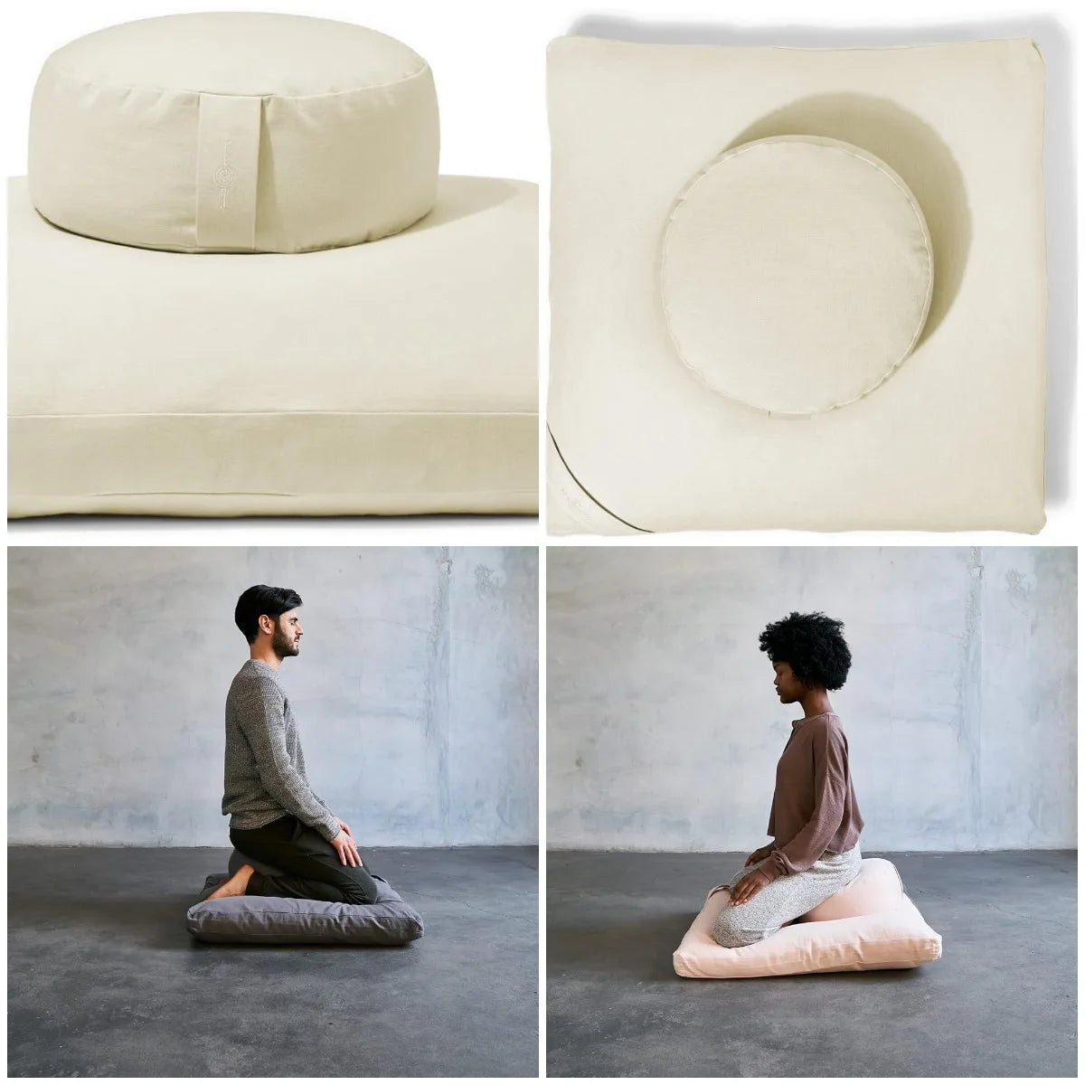 YTYIN Meditation Cushion Zafu Organic Buckwheat Filled