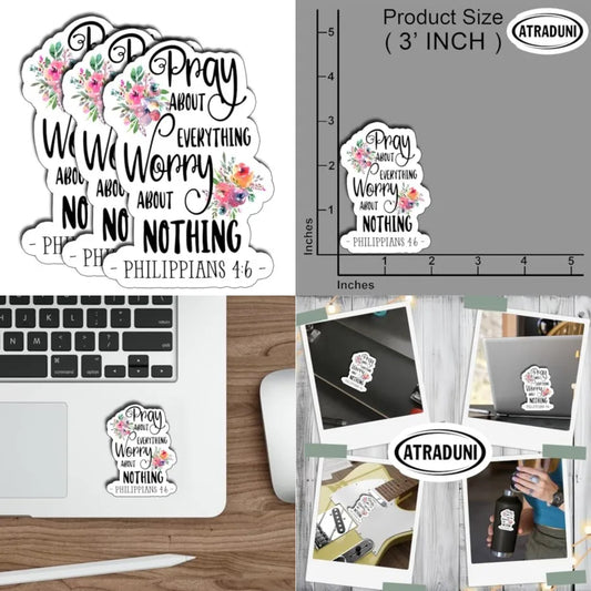 Sticker Set Pray About Everything Worry About Nothing