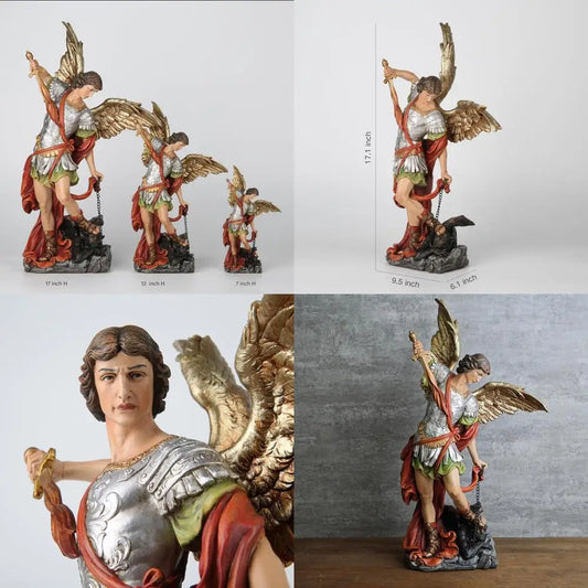 St Michael Archangel Statue Handcrafted Florentine Style Indoor Decor